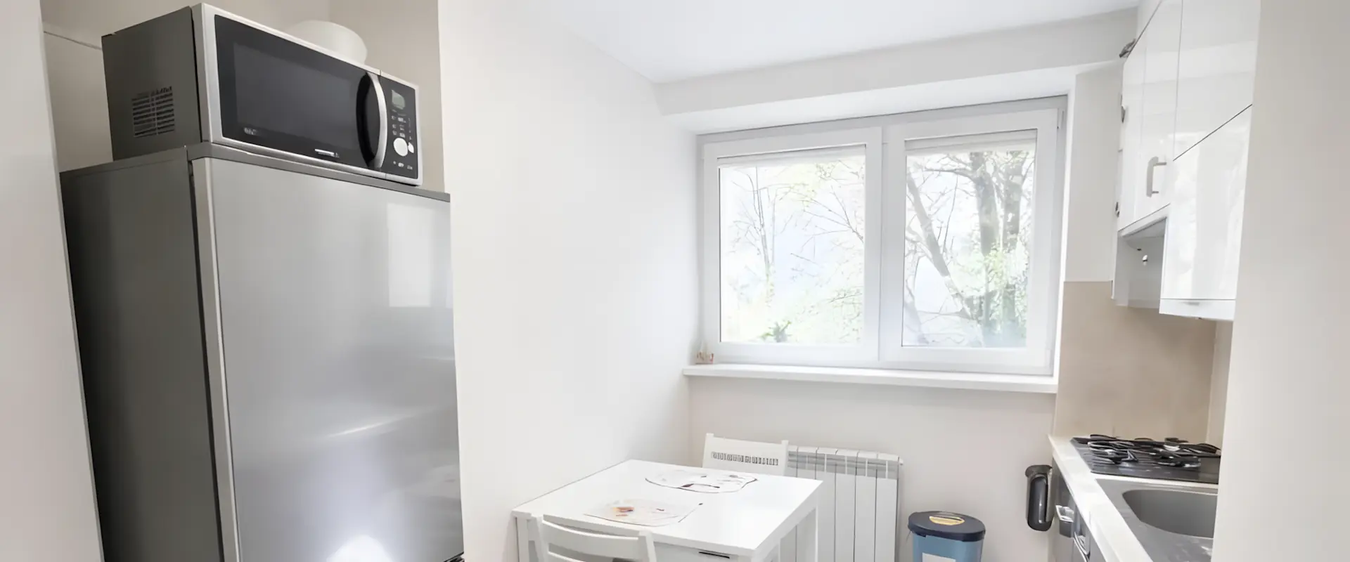 Kuchnia w apartamencie Katamaran przy ul. Tomasza 25 w Krakowie