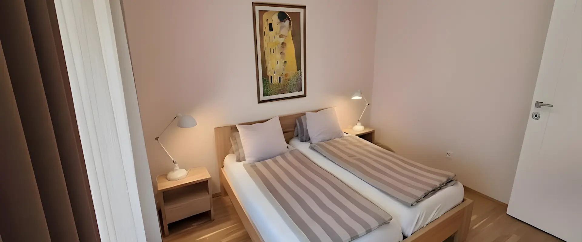 Sypialnia w apartamencie Katamaran przy ul. Tomasza 25 w Krakowie